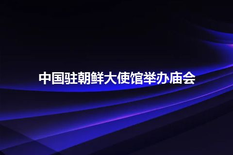 中国驻朝鲜大使馆举办庙会 中国驻朝鲜大使馆举办庙会