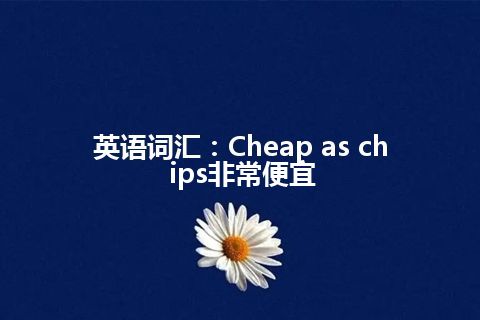 英语词汇:Cheap as chips非常便宜 英语词汇:Cheap as chips非常便宜