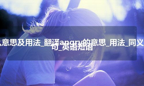 angry是什么意思及用法_翻译angry的意思_用法_同义词_反义词_例句_英语短语 angry是什么意思及用法_翻译angry的意思_用法_同义词_反义词_例句_英语短语