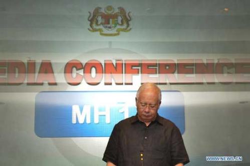 马来总理:MH17坠毁前未收到求救信号