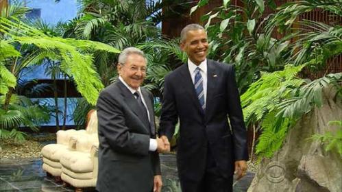 古巴总理劳尔卡斯特罗哈瓦那会见奥巴马