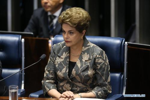 Suspended Brazilian President Rousseff presents defense at i