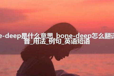 bone-deep是什么意思_bone-deep怎么翻译及发音_用法_例句_英语短语