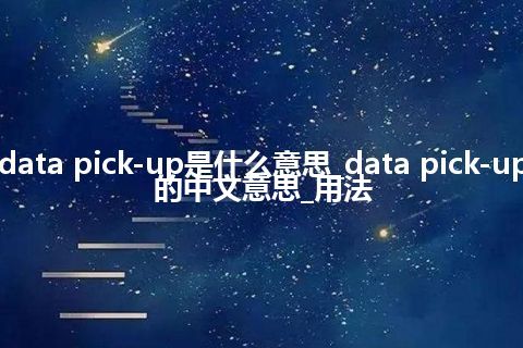 data pick-up是什么意思_data pick-up的中文意思_用法