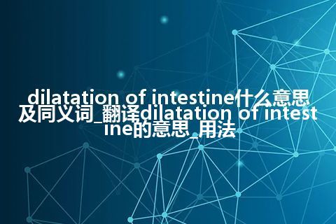 dilatation of intestine什么意思及同义词_翻译dilatation of intestine的意思_用法