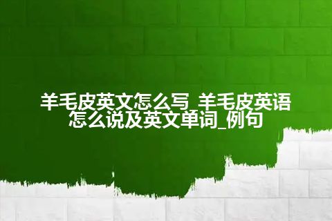 羊毛皮英文怎么写_羊毛皮英语怎么说及英文单词_例句