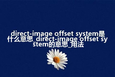 direct-image offset system是什么意思_direct-image offset system的意思_用法