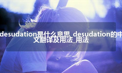 desudation是什么意思_desudation的中文翻译及用法_用法