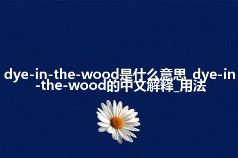 dye-in-the-wood是什么意思_dye-in-the-wood的中文解释_用法