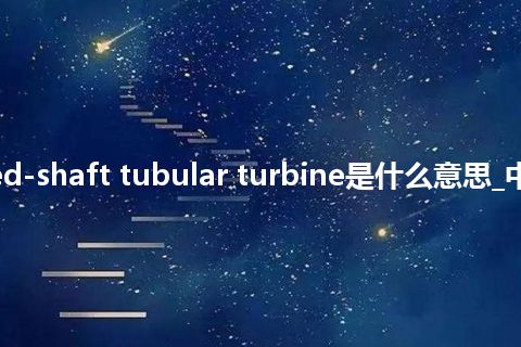 inclined-shaft tubular turbine是什么意思_中文意思