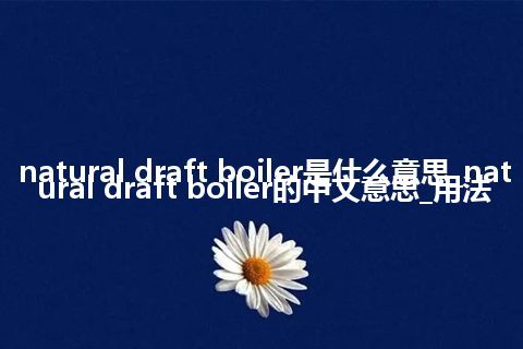 natural draft boiler是什么意思_natural draft boiler的中文意思_用法