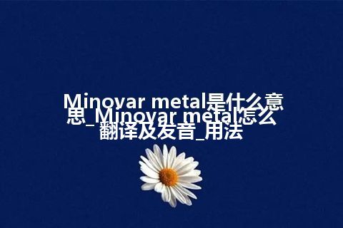 Minovar metal是什么意思_Minovar metal怎么翻译及发音_用法