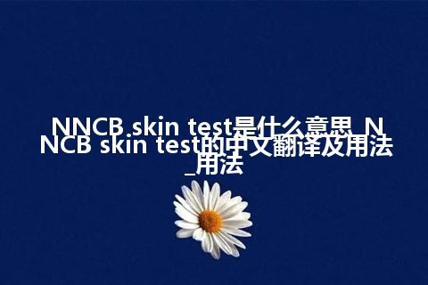 NNCB skin test是什么意思_NNCB skin test的中文翻译及用法_用法