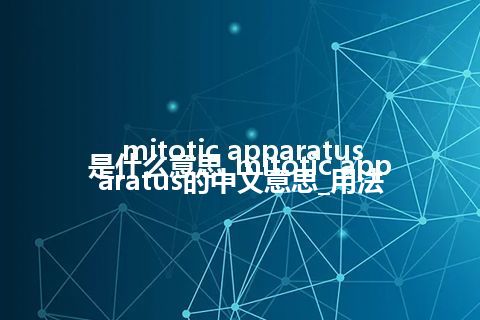 mitotic apparatus是什么意思_mitotic apparatus的中文意思_用法