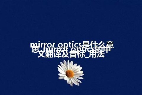 mirror optics是什么意思_mirror optics的中文翻译及音标_用法