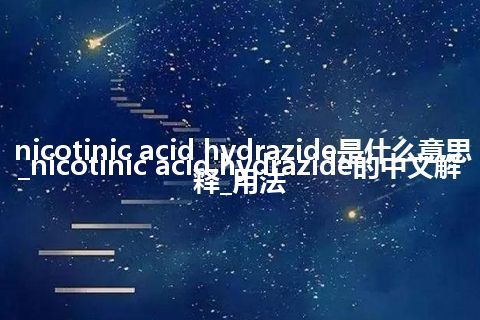 nicotinic acid hydrazide是什么意思_nicotinic acid hydrazide的中文解释_用法