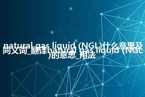 natural gas liquid (NGL)什么意思及同义词_翻译natural gas liquid (NGL)的意思_用法
