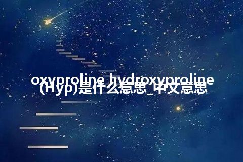 oxyproline hydroxyproline (Hyp)是什么意思_中文意思