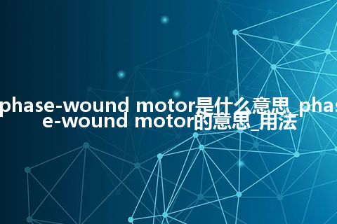 phase-wound motor是什么意思_phase-wound motor的意思_用法