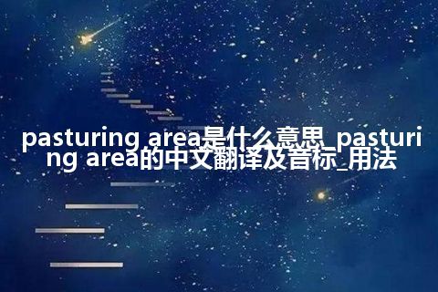 pasturing area是什么意思_pasturing area的中文翻译及音标_用法