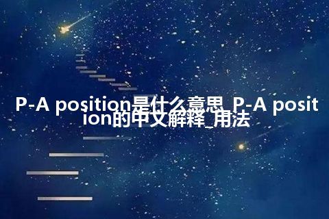 P-A position是什么意思_P-A position的中文解释_用法