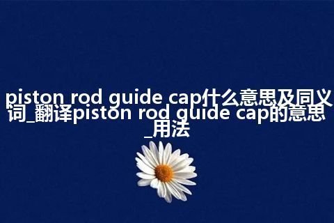 piston rod guide cap什么意思及同义词_翻译piston rod guide cap的意思_用法
