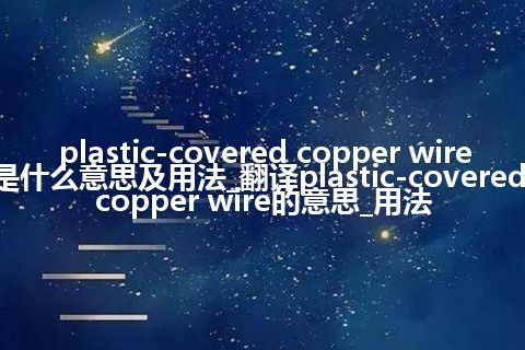 plastic-covered copper wire是什么意思及用法_翻译plastic-covered copper wire的意思_用法