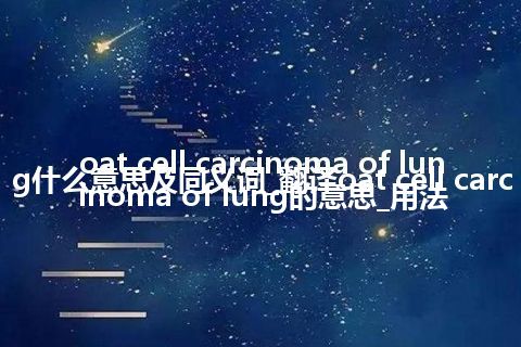 oat cell carcinoma of lung什么意思及同义词_翻译oat cell carcinoma of lung的意思_用法