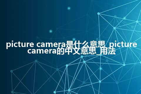 picture camera是什么意思_picture camera的中文意思_用法