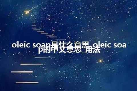 oleic soap是什么意思_oleic soap的中文意思_用法