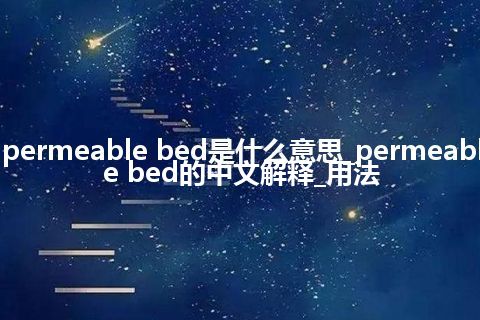 permeable bed是什么意思_permeable bed的中文解释_用法