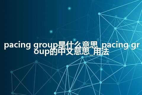 pacing group是什么意思_pacing group的中文意思_用法