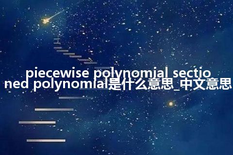 piecewise polynomial sectioned polynomial是什么意思_中文意思