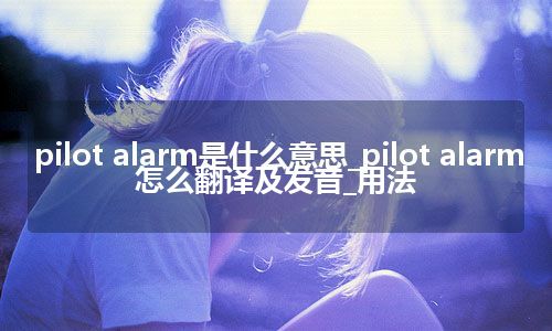 pilot alarm是什么意思_pilot alarm怎么翻译及发音_用法