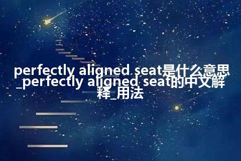 perfectly aligned seat是什么意思_perfectly aligned seat的中文解释_用法