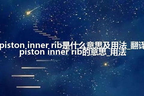 piston inner rib是什么意思及用法_翻译piston inner rib的意思_用法