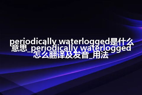 periodically waterlogged是什么意思_periodically waterlogged怎么翻译及发音_用法