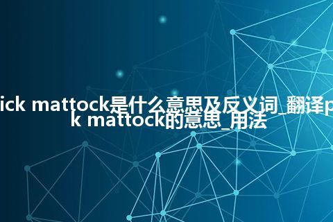 pick mattock是什么意思及反义词_翻译pick mattock的意思_用法