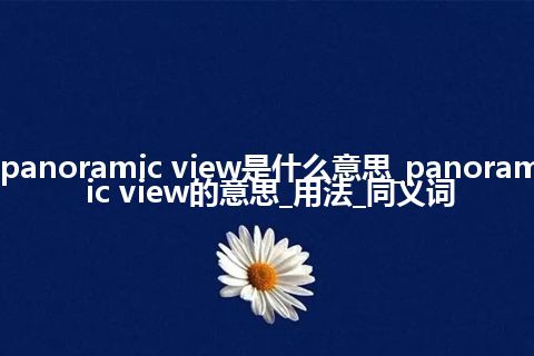 panoramic view是什么意思_panoramic view的意思_用法_同义词