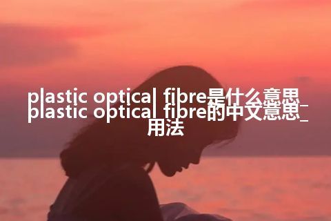 plastic optical fibre是什么意思_plastic optical fibre的中文意思_用法