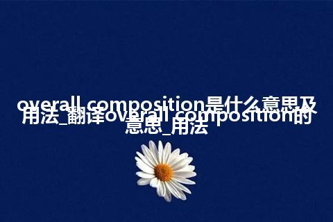 overall composition是什么意思及用法_翻译overall composition的意思_用法