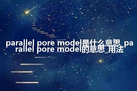 parallel pore model是什么意思_parallel pore model的意思_用法