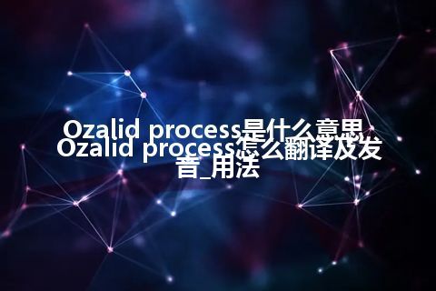 Ozalid process是什么意思_Ozalid process怎么翻译及发音_用法