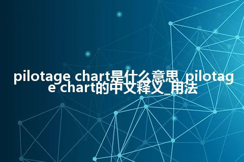 pilotage chart是什么意思_pilotage chart的中文释义_用法