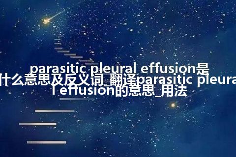 parasitic pleural effusion是什么意思及反义词_翻译parasitic pleural effusion的意思_用法