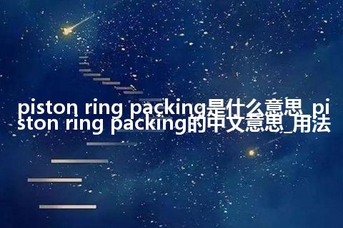 piston ring packing是什么意思_piston ring packing的中文意思_用法