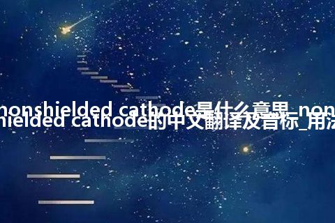 nonshielded cathode是什么意思_nonshielded cathode的中文翻译及音标_用法
