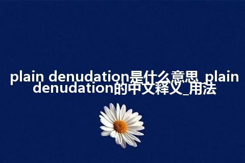 plain denudation是什么意思_plain denudation的中文释义_用法