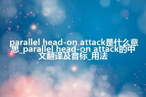 parallel head-on attack是什么意思_parallel head-on attack的中文翻译及音标_用法