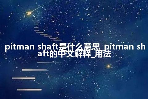 pitman shaft是什么意思_pitman shaft的中文解释_用法